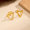 Wholesale Stainless Steel Geometric Polished Electroplated Open Ring For Women Accessories