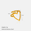 Wholesale Stainless Steel Geometric Polished Electroplated Open Ring For Women Accessories