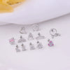 Wholesale Stainless Steel Geometric Printed Piercing Earrings For Women