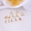 Wholesale Stainless Steel Geometric Printed Piercing Earrings For Women