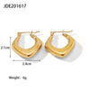 Wholesale Stainless Steel Geometric Prismatic Electroplated Women's Earrings Jewelry
