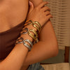 Wholesale Stainless Steel Geometric Punk Style Women's Electroplated Bracelet