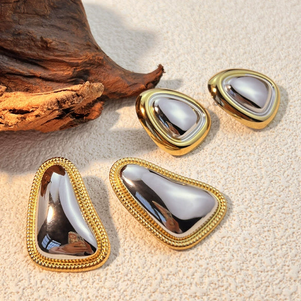Wholesale Stainless Steel Geometric Retro Earrings For Women