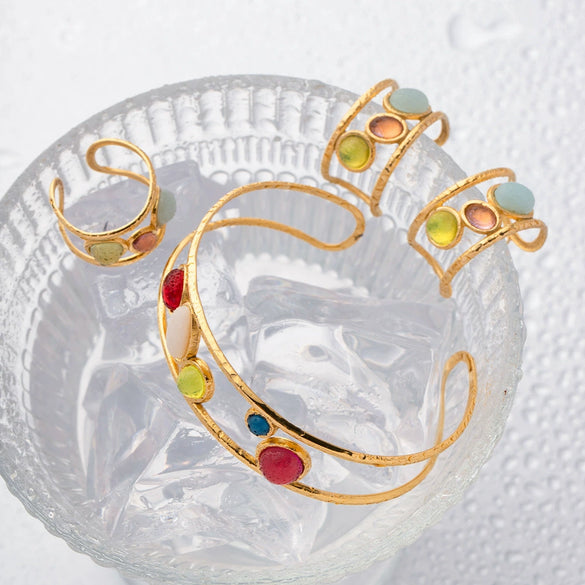 Wholesale Stainless Steel Geometric Retro Earrings 18K Gold Plated For Women