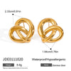 Wholesale Stainless Steel Geometric Retro Electroplated Women's Earrings