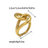 Wholesale Stainless Steel Geometric Retro Hip Hop Exaggerated Personality Ring With Electroplating