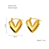 Wholesale Stainless Steel Geometric Retro Light Luxury Electroplated Women's Earrings