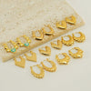 Wholesale Stainless Steel Geometric Retro Light Luxury Electroplated Women's Earrings