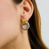 Wholesale Stainless Steel Geometric Retro Modern Minimalist Electroplated Door Handle Earrings For Women