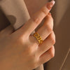 Wholesale Stainless Steel Geometric Retro Pig Nose Open Ring For Ladies