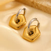 Wholesale Stainless Steel Geometric Retro Smooth Nonfading Electroplated Women's Earrings