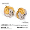 Wholesale Stainless Steel Geometric Retro Spiral Rotating Women's Earrings Nonfading Gold And Silver Color Matching Jewelry
