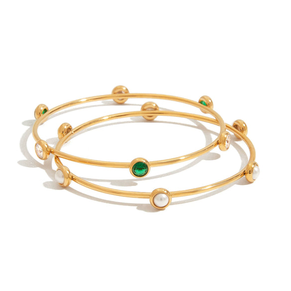 Wholesale Stainless Steel Geometric Retro Style Bracelet With Electroplating Design For Women