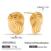 Wholesale Stainless Steel Geometric Retro Style Spiral Wrap Earrings For Women
