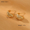 Wholesale Stainless Steel Geometric Retro Winding Electroplated Earrings