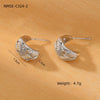 Wholesale Stainless Steel Geometric Retro Winding Electroplated Earrings