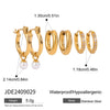 Wholesale Stainless Steel Geometric Rhinestone Ear Buckle Earrings Electroplated For Women