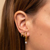 Wholesale Stainless Steel Geometric Rhinestone Ear Buckle Earrings Set With Electroplating For Women