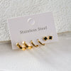 Wholesale Stainless Steel Geometric Rhinestone Earrings For Women With Electroplating