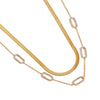 Wholesale Stainless Steel Geometric Rhinestone Necklace With Electroplating For Women