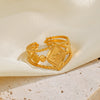 Wholesale Stainless Steel Geometric Rhombus Ring For Women Electroplated Style