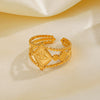 Wholesale Stainless Steel Geometric Rhombus Ring For Women Electroplated Style