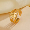 Wholesale Stainless Steel Geometric Rhombus Ring For Women Electroplated Style