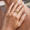 Wholesale Stainless Steel Geometric Ring Electroplated Minimalist Women's Jewelry
