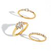 Wholesale Stainless Steel Geometric Ring Electroplated Minimalist Women's Jewelry