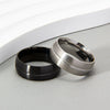 Wholesale Stainless Steel Geometric Ring Electroplated Unisex Jewelry