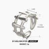 Wholesale Stainless Steel Geometric Ring For Women With 18K Gold Plated Electroplating Treatment