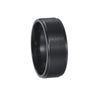 Wholesale Stainless Steel Geometric Ring Matte Black Plated Unisex