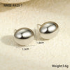 Wholesale Stainless Steel Geometric Ring Shaped Round Bead Electroplated Women's Fashion Earrings
