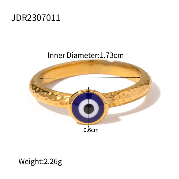 Wholesale Stainless Steel Geometric Rings With Natural Stone Handmade Jewelry Electroplated