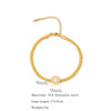 Wholesale Stainless Steel Geometric Roman Letters Electroplated Women's Bracelet