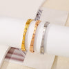 Wholesale Stainless Steel Geometric Roman Numeral Diamond Bracelet With Electroplating Treatment Fashion Simple Jewelry