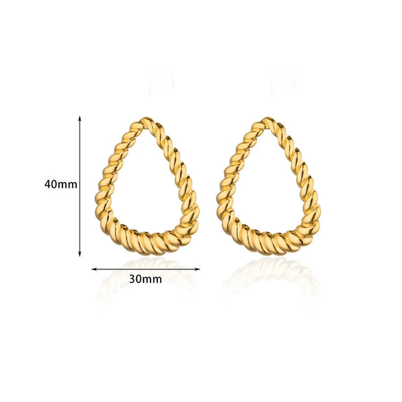 Wholesale Stainless Steel Geometric Rotating Pattern Earrings With Heart U Shape And Star Design Electroplated For Women