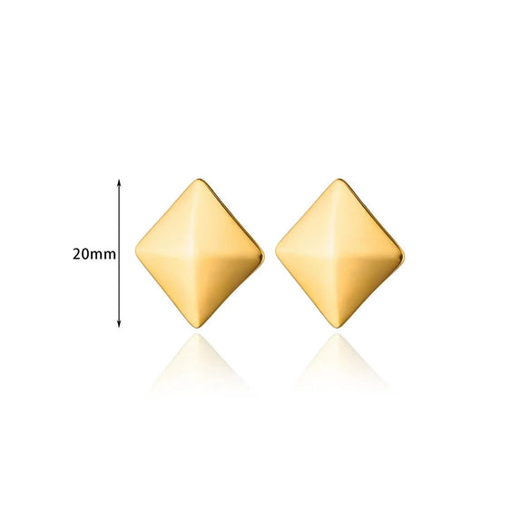 Wholesale Stainless Steel Geometric Rotating Pattern Earrings With Heart U Shape And Star Design Electroplated For Women
