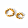 Wholesale Stainless Steel Geometric Round Bead Earrings Electroplated For Women Fashion Style