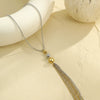 Wholesale Stainless Steel Geometric Round Bead Yshaped Clavicle Necklace For Women With Electroplating