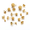 Wholesale Stainless Steel Geometric Round Beads Welding Needle Hanging Titanium Steel Electroplated Earrings Diy Handmade Jewelry Accessories