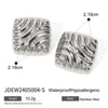 Wholesale Stainless Steel Geometric Round Button Earrings With Electroplating