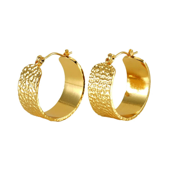 Wholesale Stainless Steel Geometric Round Earrings For Women With Electroplating And Fashion Style
