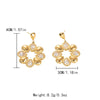 Wholesale Stainless Steel Geometric Round Flower Earrings For Women Electroplated Fashion Accessories