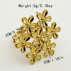 Wholesale Stainless Steel Geometric Round Lollipop Sun Flower Ring With Electroplating