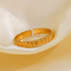 Wholesale Stainless Steel Geometric Round Opening Ring 18K Gold Plated Electroplated Women's Hip Hop Ins Style