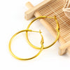 Wholesale Stainless Steel Geometric Round Shrimp Bow Buckle Earrings With Vacuum Gold Plating