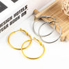 Wholesale Stainless Steel Geometric Round Shrimp Bow Buckle Earrings With Vacuum Gold Plating