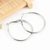 Wholesale Stainless Steel Geometric Round Shrimp Bow Buckle Earrings With Vacuum Gold Plating