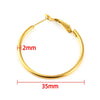 Wholesale Stainless Steel Geometric Round Shrimp Bow Buckle Earrings With Vacuum Gold Plating